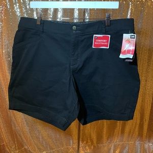 Lee Jeans Black Shorts 18 W Comfort Fit Waistband